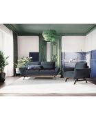 Canapé Olivier 2 Places bleu - 188x95x87 cm