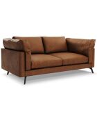 Canapé en Cuir Camille 2 Places marron - 182x95x88 cm