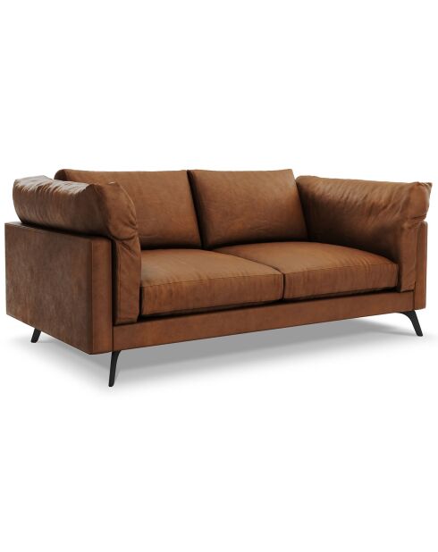 Canapé en Cuir Camille 2 Places marron - 182x95x88 cm