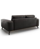 Canapé en Cuir Marc 2 Places noir - 184x104x84 cm