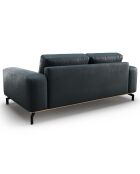 Canapé en Cuir Marc 2 Places bleu - 184x104x84 cm