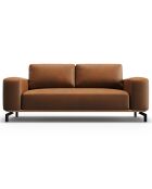Canapé en Cuir Marc 2 Places marron - 184x104x84 cm