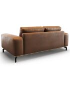 Canapé en Cuir Marc 2 Places marron - 184x104x84 cm