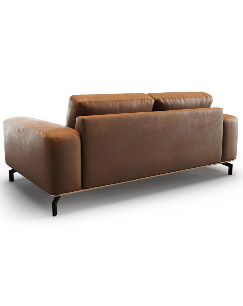 Canapé en Cuir Marc 2 Places marron - 184x104x84 cm