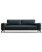 Canapé en Cuir Marc 3 Places bleu - 234x104x84 cm