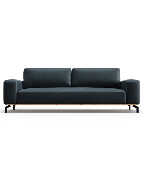 Canapé en Cuir Marc 3 Places bleu - 234x104x84 cm