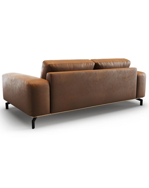 Canapé en Cuir Marc 3 Places marron - 234x104x84 cm