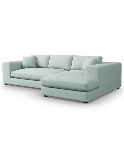 Canapé d'angle droit Tendance 5 Places menthe - 282x174x72 cm