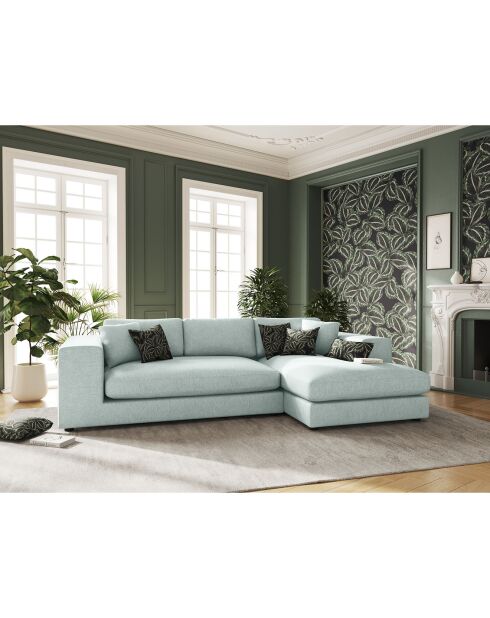 Canapé d'angle droit Tendance 5 Places menthe - 282x174x72 cm