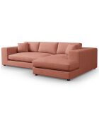 Canapé d'angle droit Tendance 5 Places rouge - 282x174x72 cm