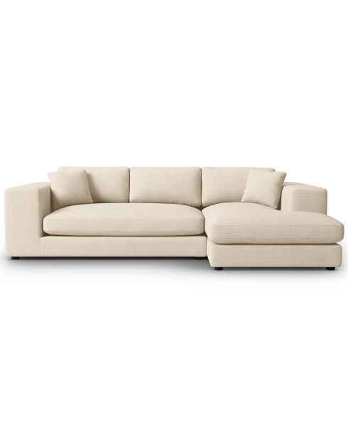 Rechtes Ecksofa Trendy Cord 5 Sitze hellbeige - 282x174x72 cm