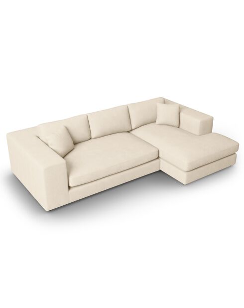 Rechtes Ecksofa Trendy Cord 5 Sitze hellbeige - 282x174x72 cm