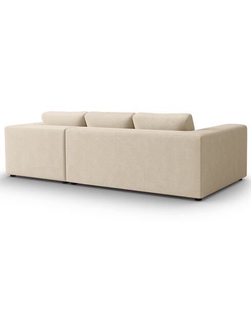 Rechtes Ecksofa Trendy Cord 5 Sitze hellbeige - 282x174x72 cm
