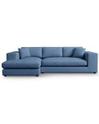Canapé d'angle gauche Tendance 5 Places bleu foncé - 282x174x72 cm