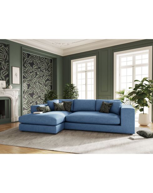 Trendiges 5-Sitzer-Ecksofa, dunkelblau, links, 282 x 174 x 72 cm