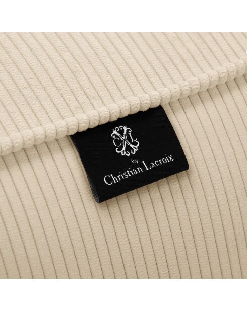 Linkes Ecksofa Trendy Cord 5 Sitze hellbeige - 282x174x72 cm