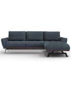 Canapé d'angle droit Modulaire Olivier 4 Places bleu - 264x171x87 cm