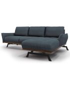 Canapé d'angle droit Modulaire Olivier 4 Places bleu - 264x171x87 cm