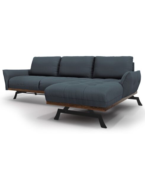 Canapé d'angle droit Modulaire Olivier 4 Places bleu - 264x171x87 cm