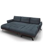 Canapé d'angle droit Modulaire Olivier 4 Places bleu - 264x171x87 cm