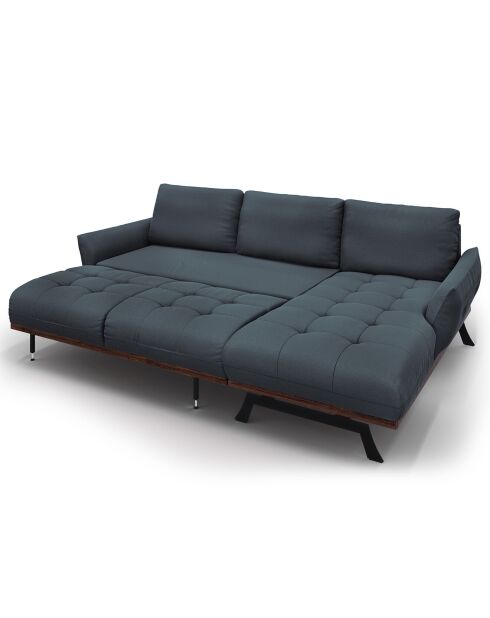 Canapé d'angle droit Modulaire Olivier 4 Places bleu - 264x171x87 cm