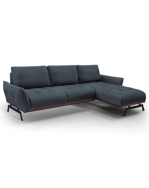 Canapé d'angle droit Modulaire Olivier 4 Places bleu - 264x171x87 cm
