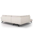 Canapé d'angle gauche convertible Olivier 5 Places beige clair - 262x204x87 cm