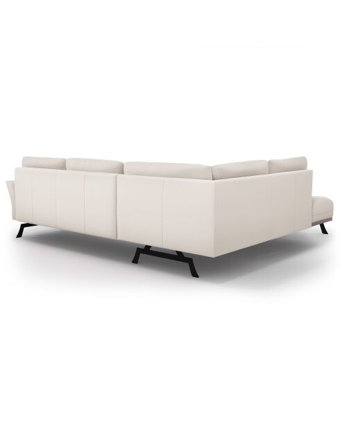 Canapé d'angle gauche convertible Olivier 5 Places beige clair - 262x204x87 cm