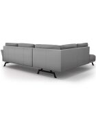 Canapé d'angle gauche convertible Olivier 5 Places gris - 262x204x87 cm