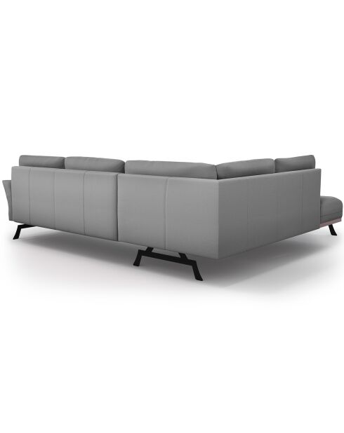 Canapé d'angle gauche convertible Olivier 5 Places gris - 262x204x87 cm