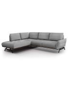 Canapé d'angle gauche convertible Olivier 5 Places gris - 262x204x87 cm