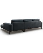 Canapé d'angle droit en Cuir Marc 5 Places bleu - 297x175x84 cm
