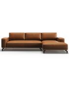 Canapé d'angle droit en Cuir Marc 5 Places marron - 297x175x84 cm