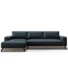Canapé d'angle gauche en Cuir Marc 5 Places bleu - 297x175x84 cm