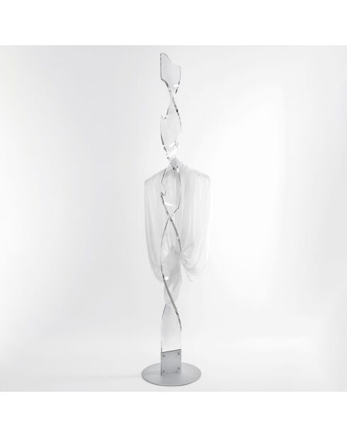 Porte-cintre Waterfall transparent - 35x35x184 cm