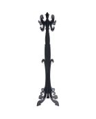 Porte-manteau Thonet noir/transparent - 56x56x173 cm