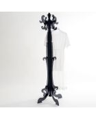 Porte-manteau Thonet noir/transparent - 56x56x173 cm