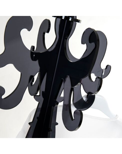 Porte-manteau Thonet noir/transparent - 56x56x173 cm