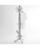 Porte-manteau Thonet gris fumé/transparent - 56x56x173 cm