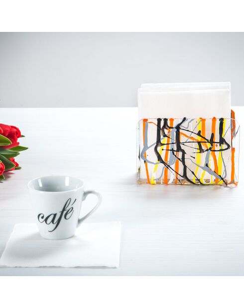 Porte-serviettes Bon Ton multicolore - 13x6.5x9 cm