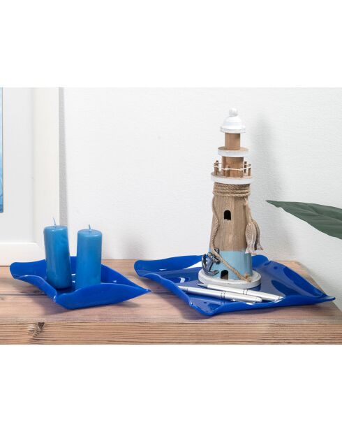 Bolso drapeado azul Drappeggi, 20 x 15 x 3,5 cm