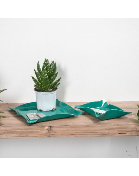 Drappeggi drapierte Tragetasche, 20 x 15 x 3,5 cm, dunkelgrün