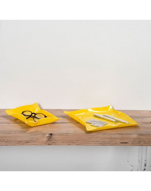 Fourre-Tout Drapé Drappeggi jaune - 20x15x3.5 cm