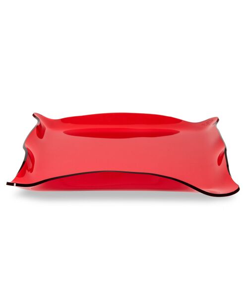 Fourre-Tout Drapé Drappeggi rouge/transparent - 20x15x3.5 cm