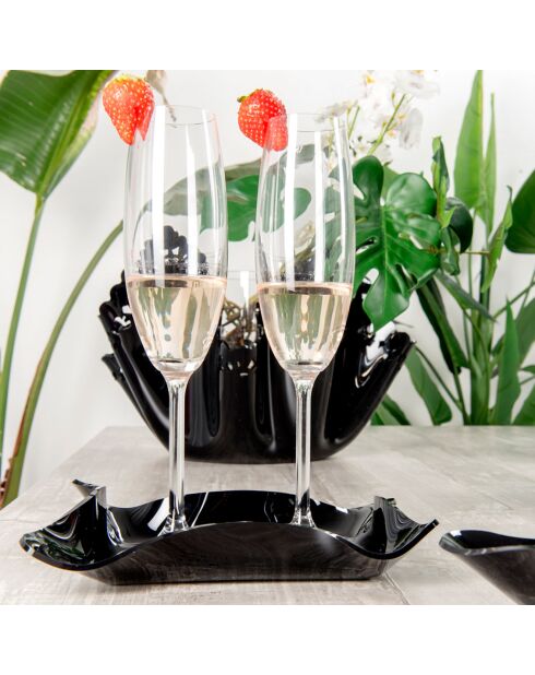 Fourre-Tout Drapé Drappeggi noir - 20x15x3.5 cm