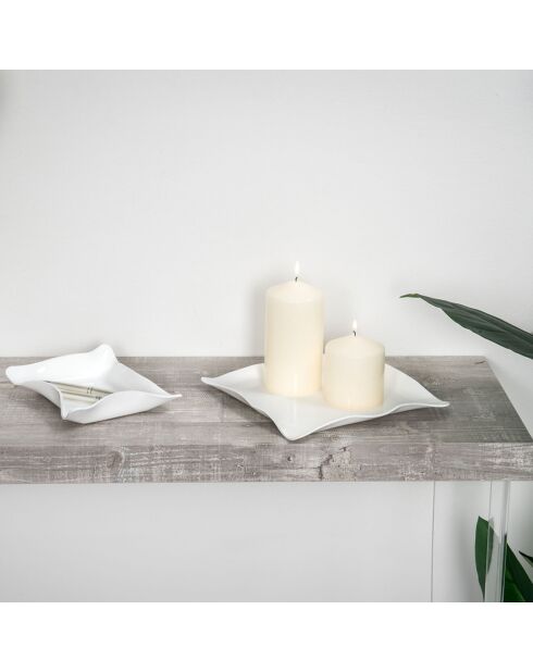 Fourre-Tout Drapé Drappeggi blanc - 23x23x3 cm