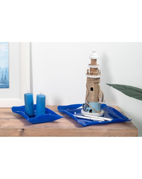 Fourre-Tout Drapé Drappeggi bleu - 23x23x3 cm