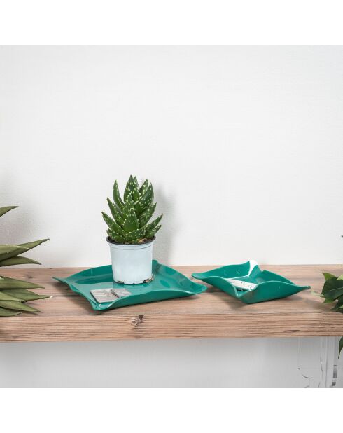 Fourre-Tout Drapé Drappeggi vert foncé - 23x23x3 cm