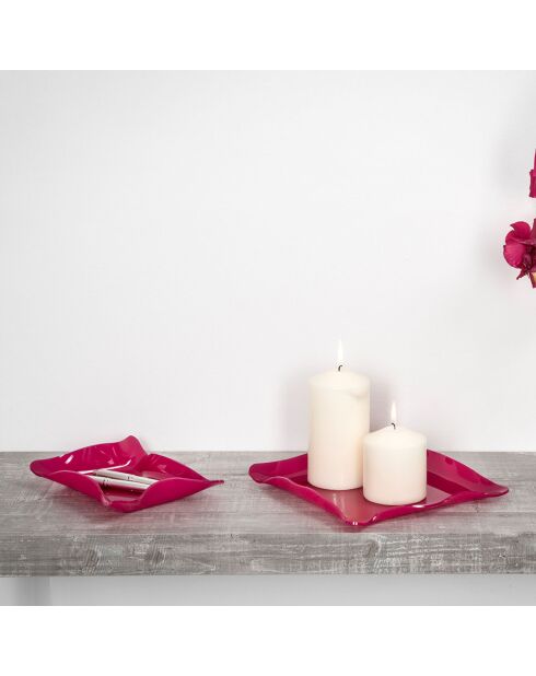 Fourre-Tout Drapé Drappeggi fuchsia - 23x23x3 cm