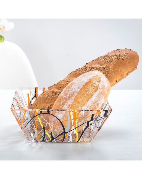 Corbeille à pain Bon Ton multicolore - 22x22x8.6 cm